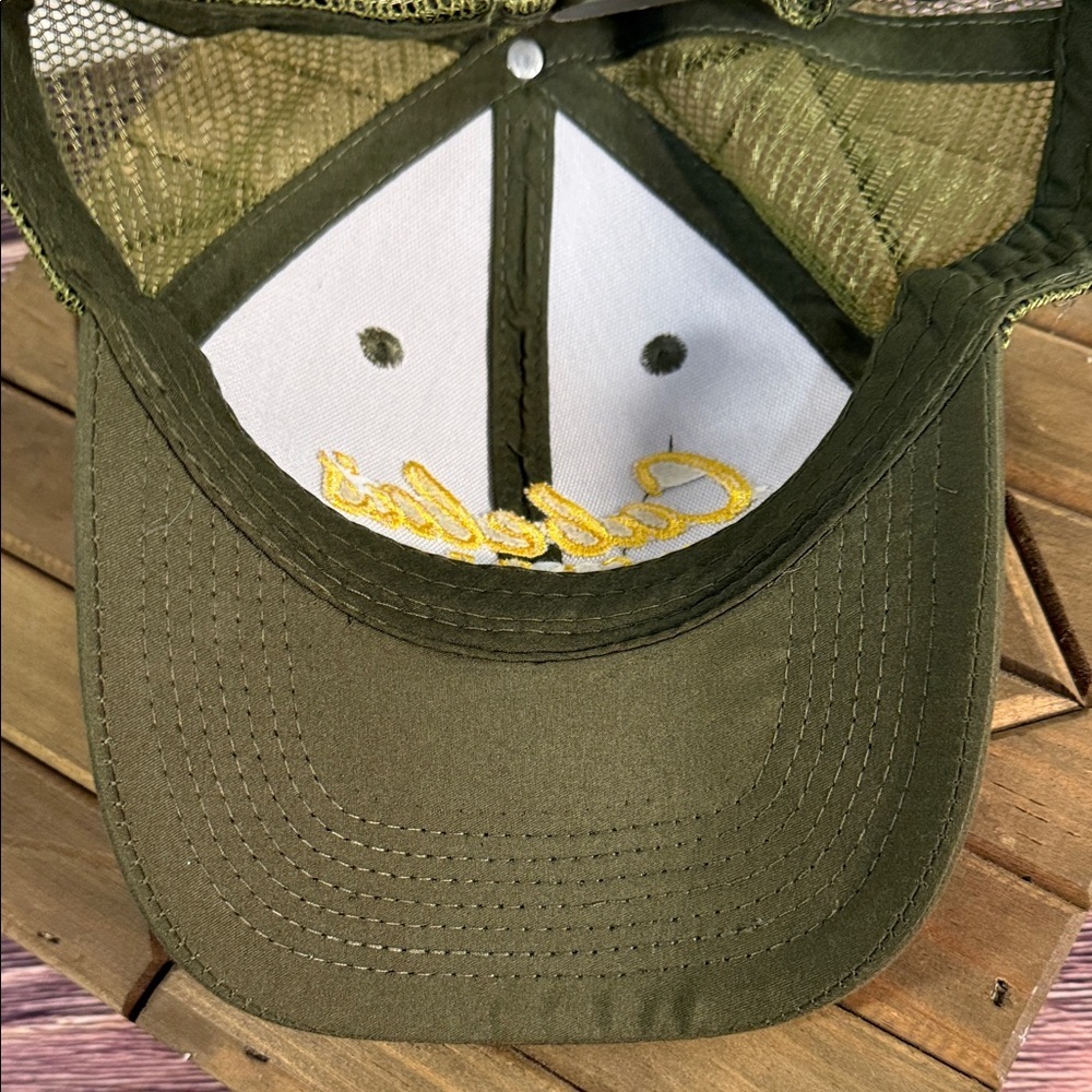 Cabela's Club Green Gold hat adjustable strap mesh back hunting fishing outdoor - Picture 2 of 4